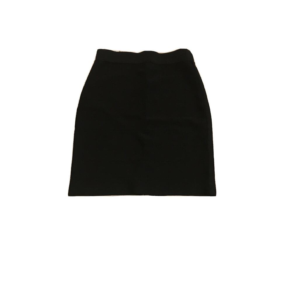 EUC White House Black Market Skirt Black Size XS Rayon‎ Bodycon Style Heavy